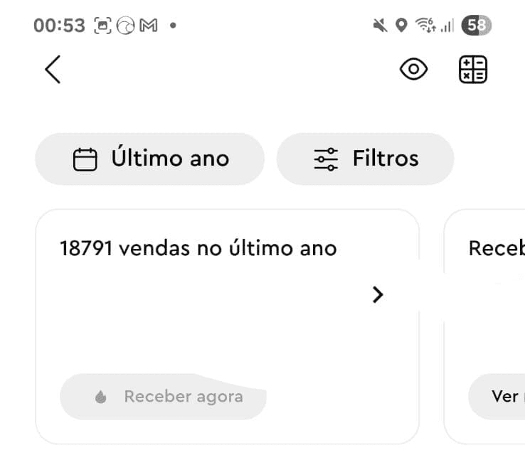 Print do painel: 18.791 vendas no último ano